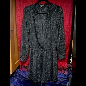 Hilary Radley black and white pock-a-dotted casual dress